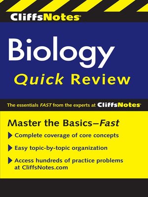 cover image of CliffsNotes Biology Quick Review